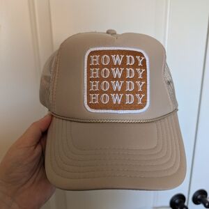 Tan Howdy Trucker Hat
